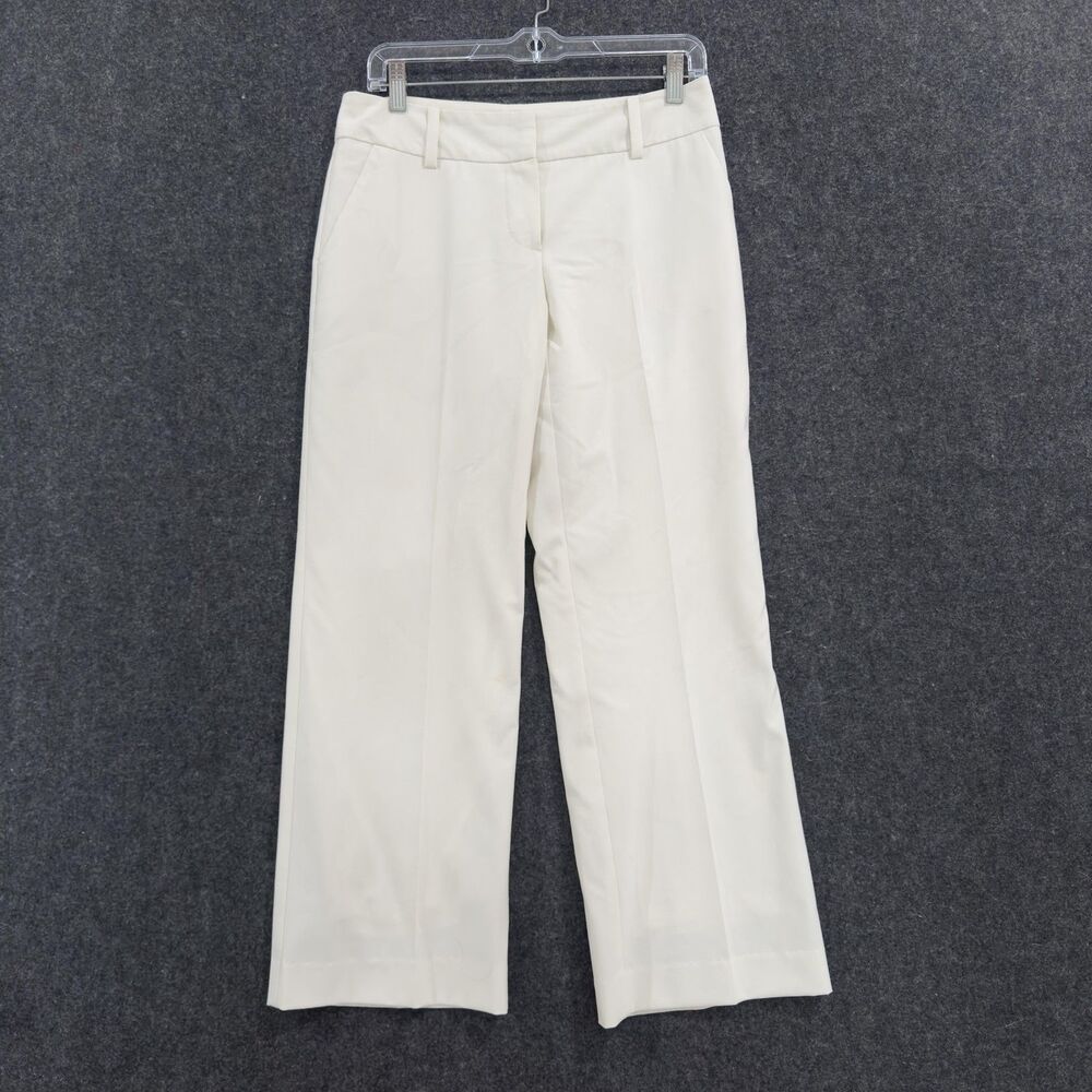 Trina Turk Dress Pants Women's 2 Ivory Lined Straight Leg Made in USA